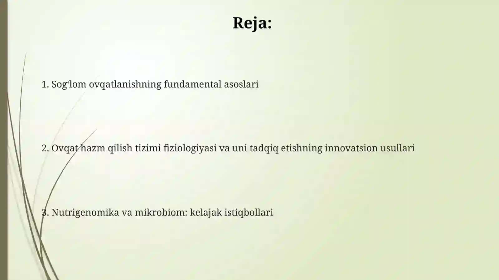 Sog‘lom ovqatlanishning fundamental asoslari va oziq moddalar 2