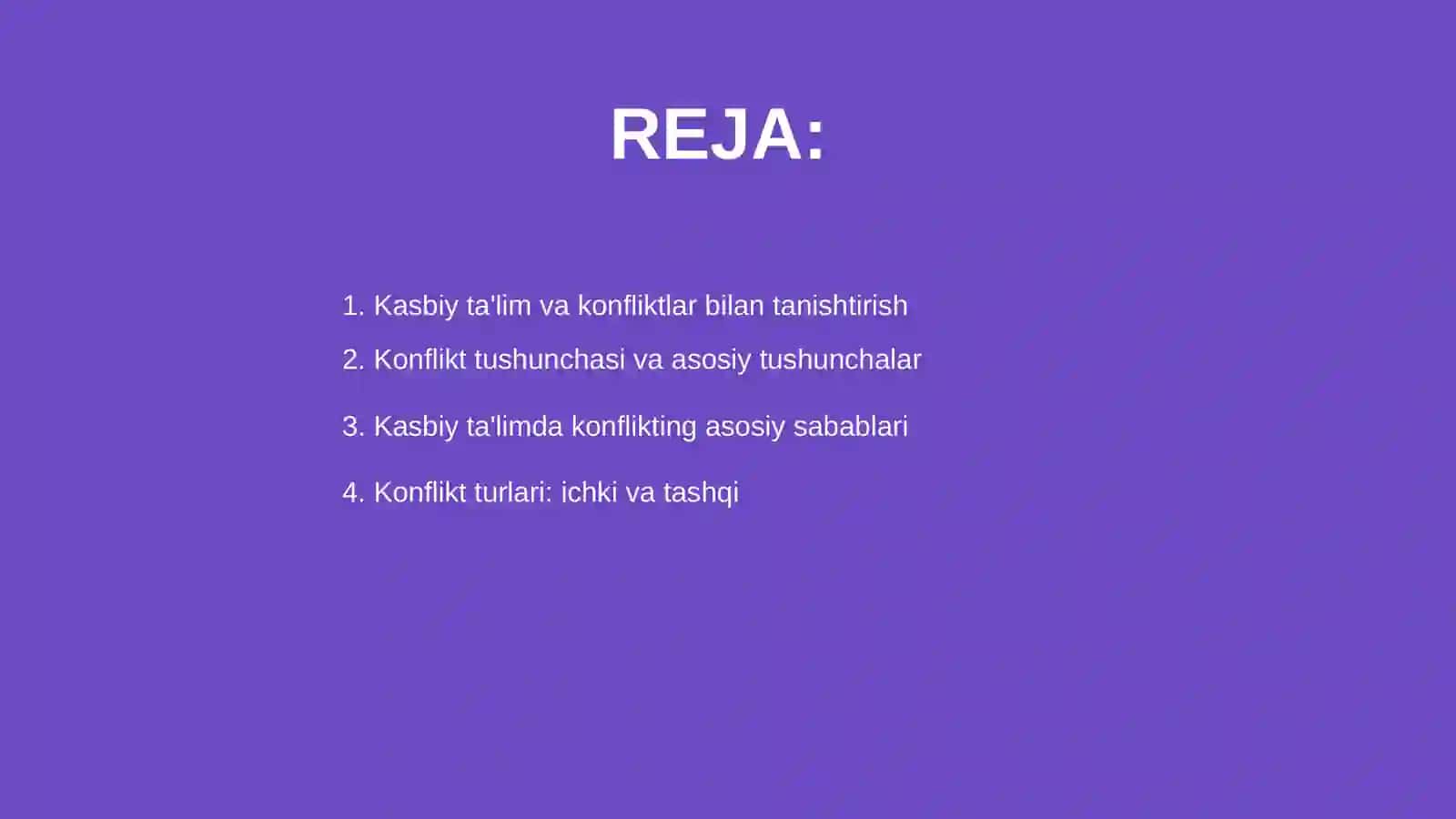 Kasbiy ta'limda konfliktlar va ularning turlari 2