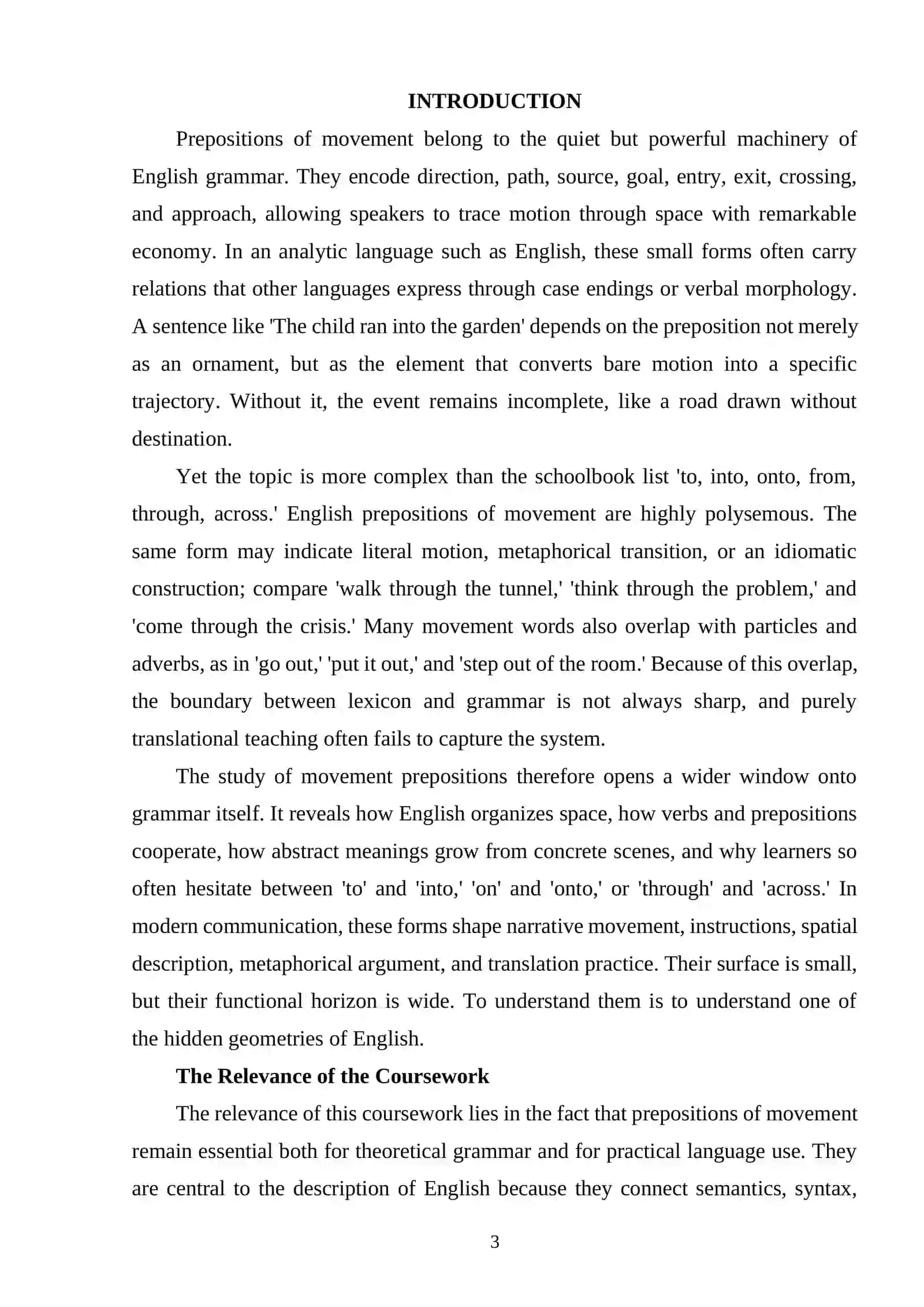 The Grammar of English Prepositions of Movement. Their Structure and Use 2