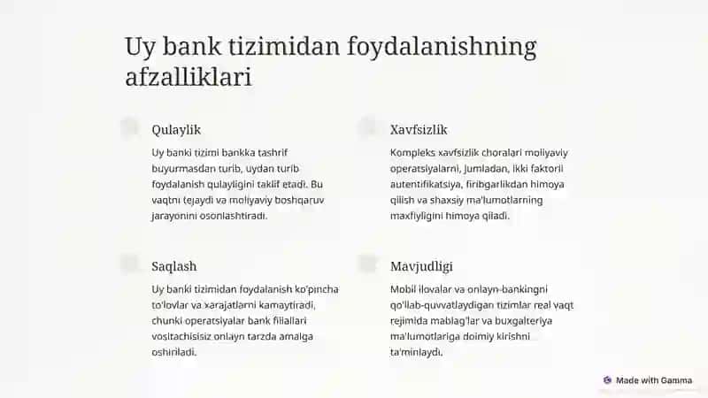Uy bank tizimi 2