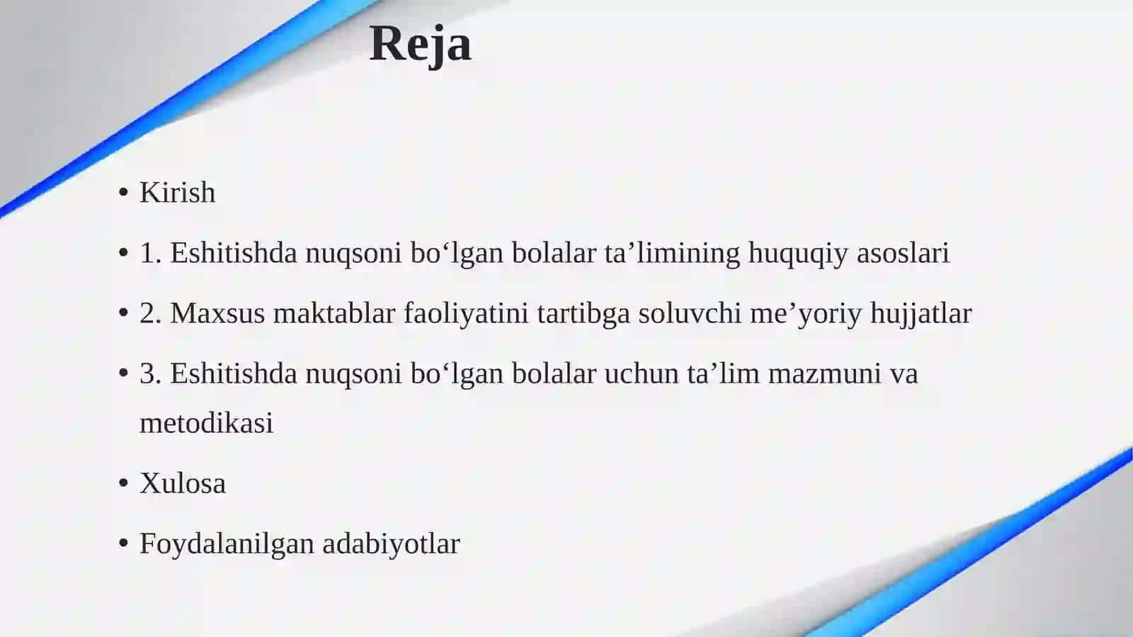Eshitishdan uq sonib o‘lgan bolalar maktab ta’limi me’yoriy hujjatlari 2