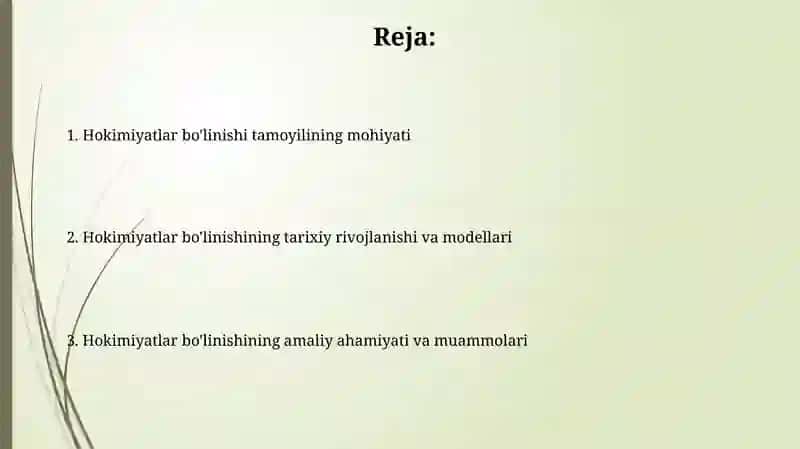 Hokimiyat boʻlinish prinsipi 2