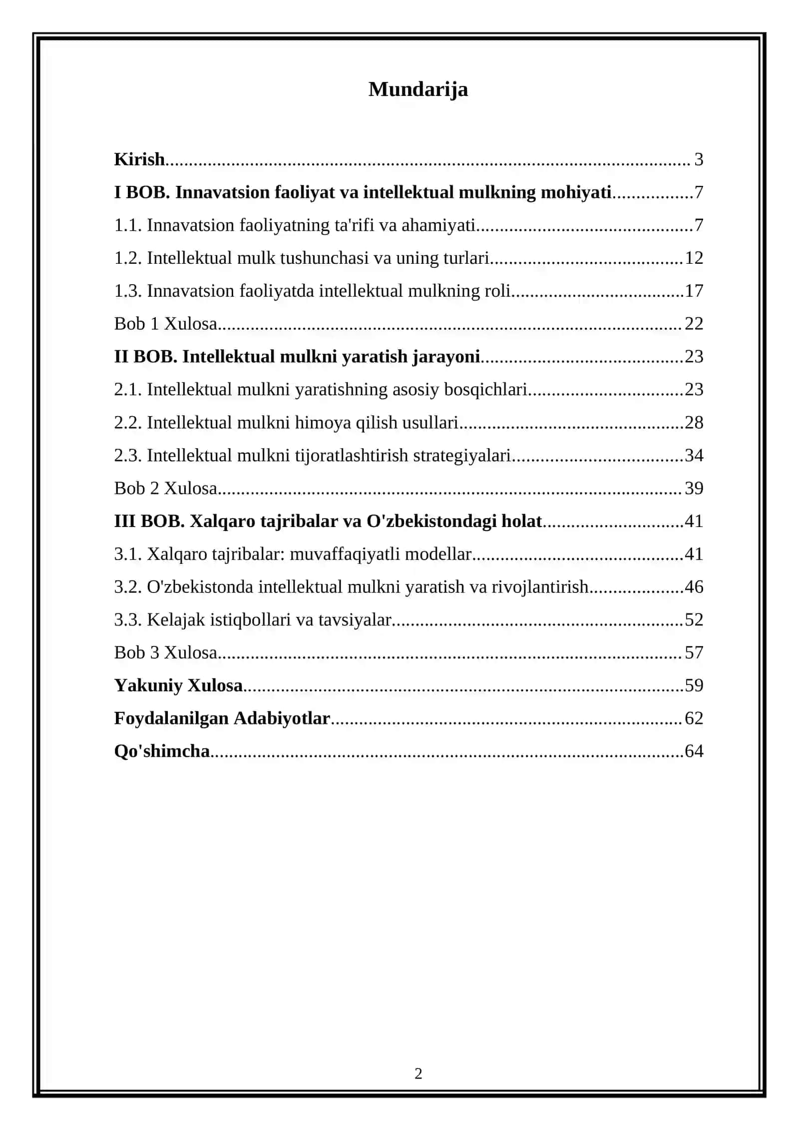 Innavatsion faoliyatda intellektual mulkni yaratish 2