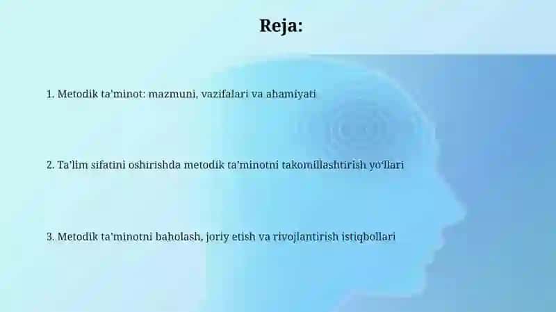 Metodik Ta'lim Taʼminoti 2