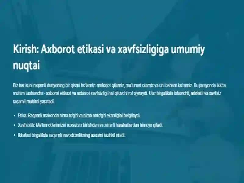 Axborot etikasi va xavfsizligi 2