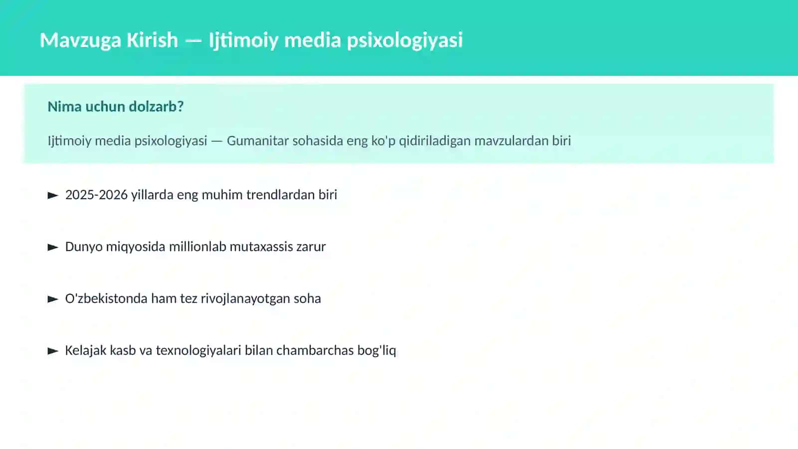 Ijtimoiy media psixologiyasi 2