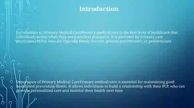 Basics Of Providing Primary Medical Care 2