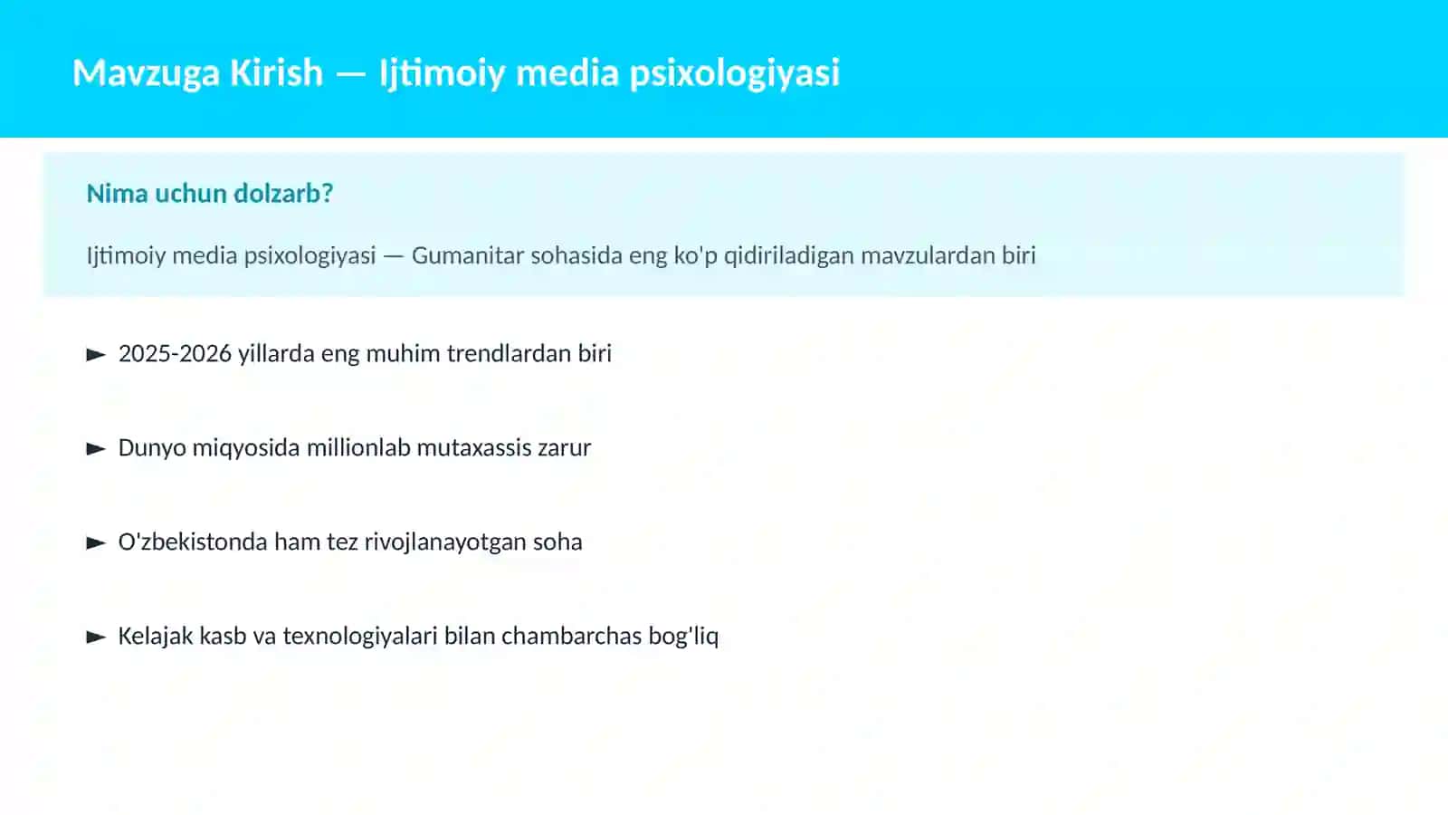 Ijtimoiy media psixologiyasi 2
