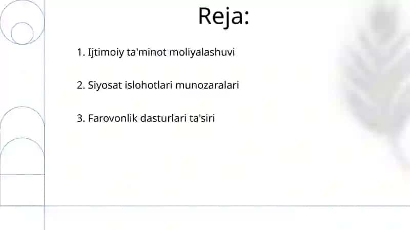 Ijtimoiy siyosat va ijtimoiy xavfsizlik 2