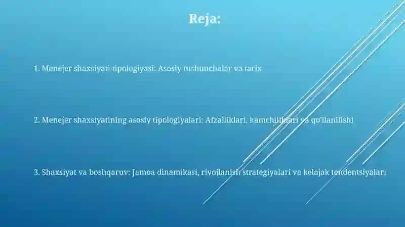 Menejer shaxsi tipologiyasi 2
