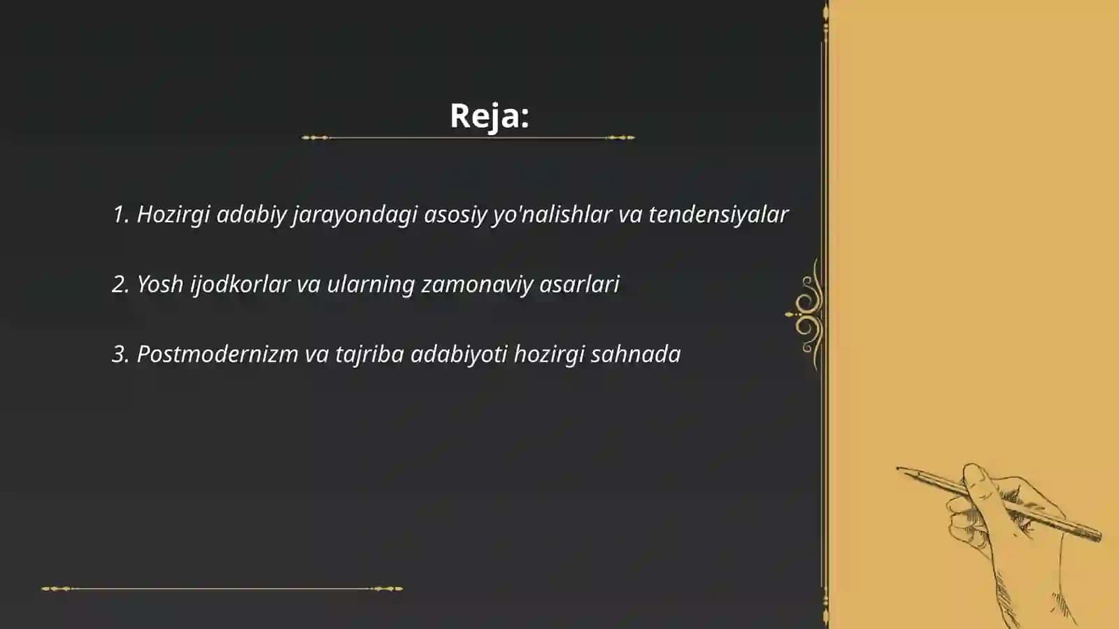 Hozirgi adabiy jarayon manzaralari 2