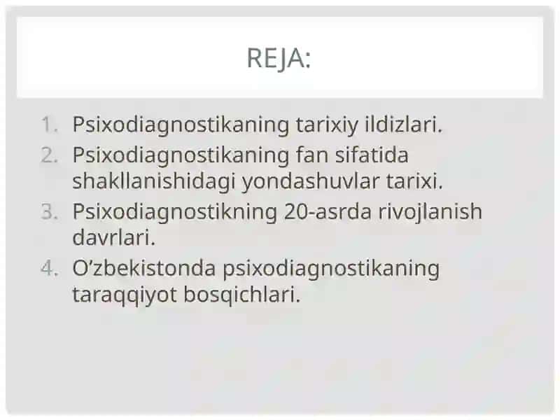 Psixodiagnostika tarixi 2