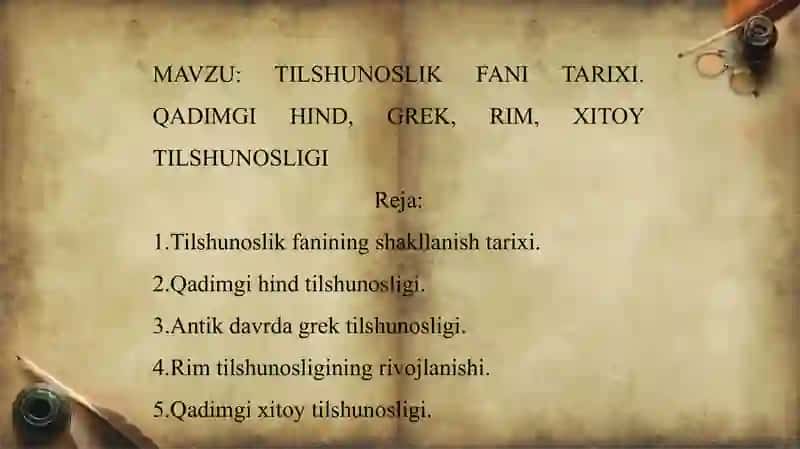 Tilshunoslik fanidan tayyorlagan taqdimoti 2