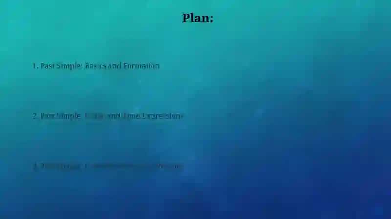Past simple tense 2