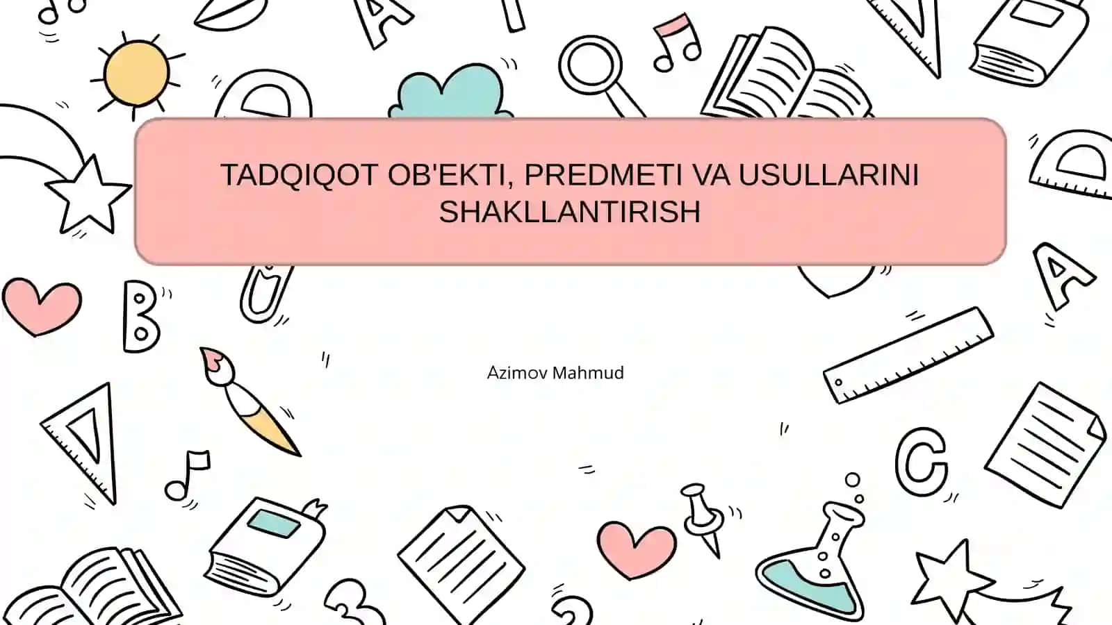 Tadqiqot Usullari va Ko'nikmalar 2