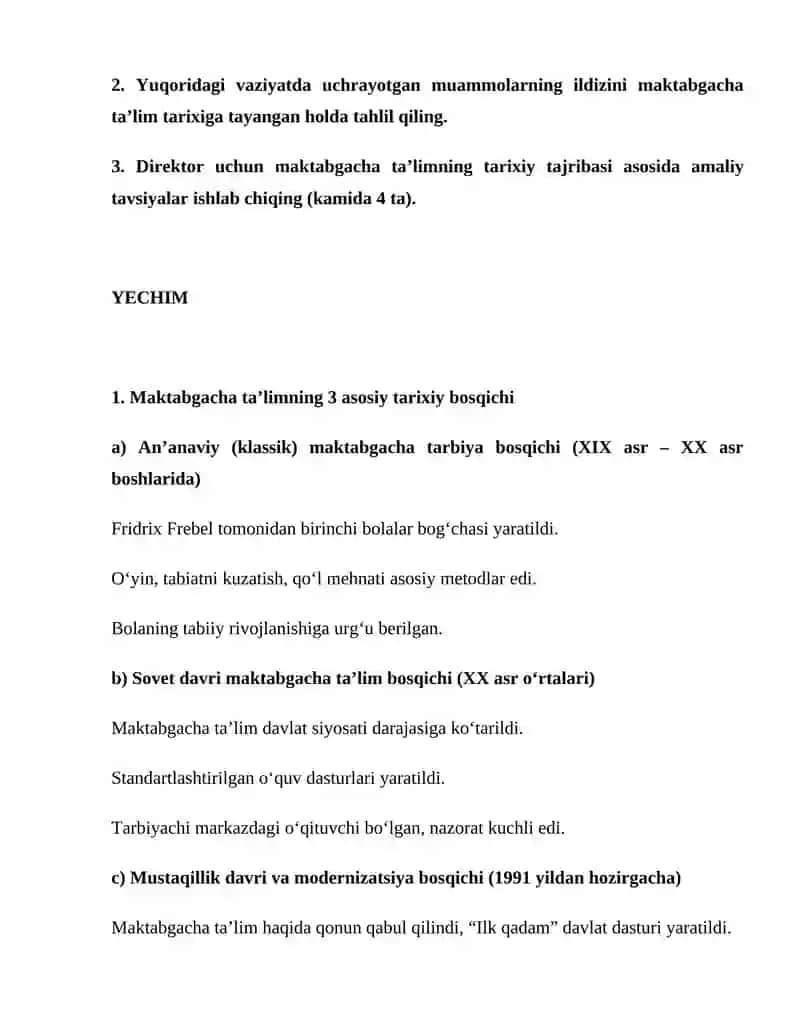 Maktabgacha ta’limning vujudga kelishi va rivojlanish jarayoni 2
