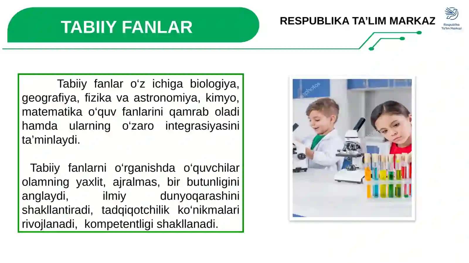RTM ANIQ VA TABIIY FANLAR BO‘LIMI BOSHLIG‘I 2