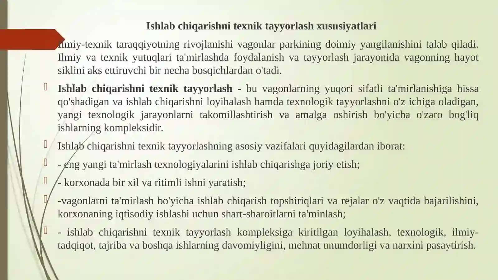 Korxonaning texnik ta'minoti 2