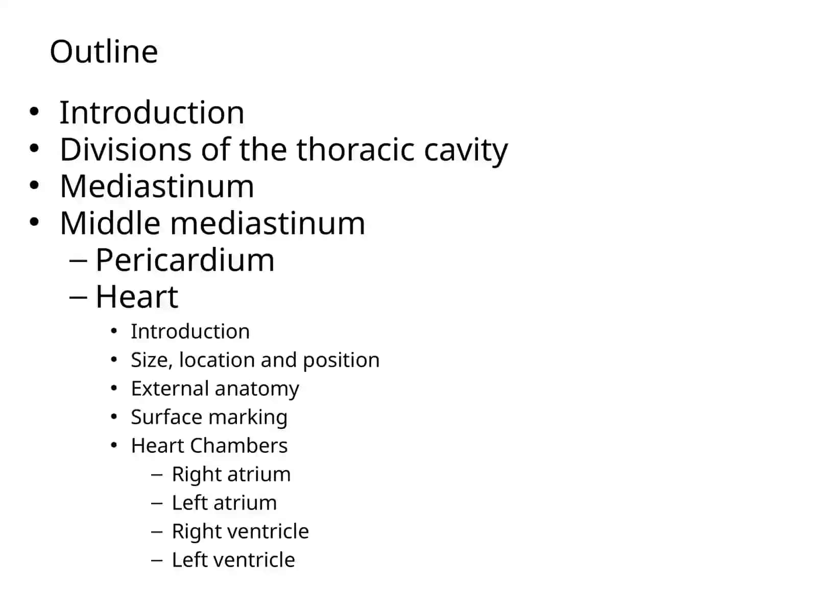 Middle mediastinum (Pericardium and Heart) 2