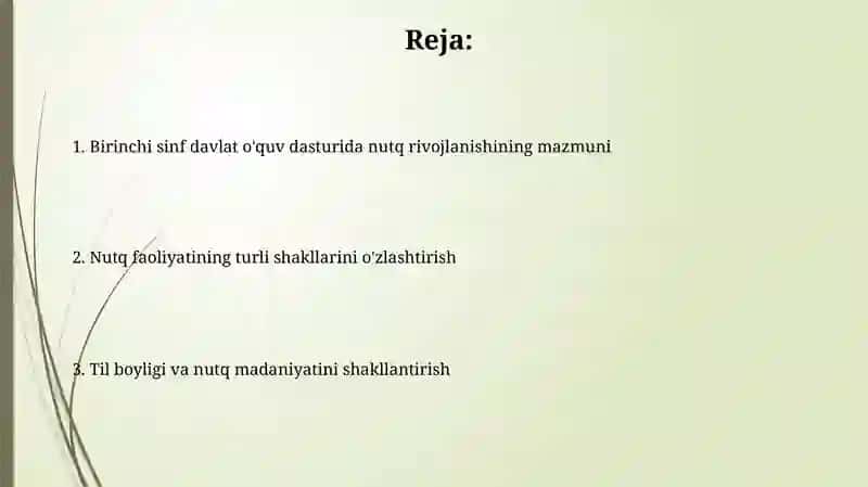Nutq rivojlanishining mazmuni 2