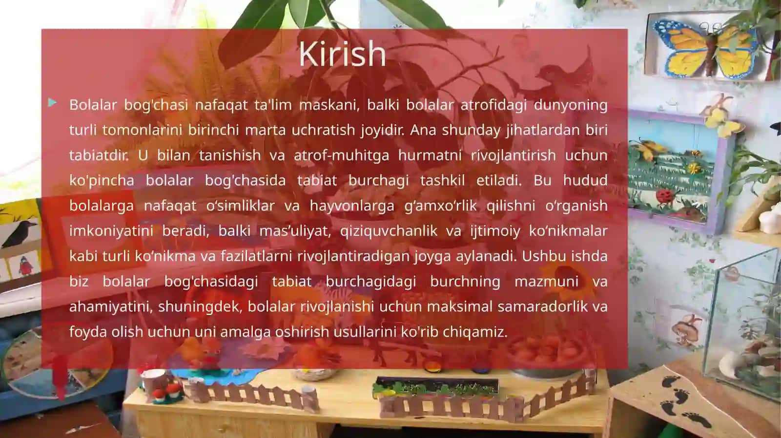Tabiat burchagidagi navbatchilik va uning mazmuni 2
