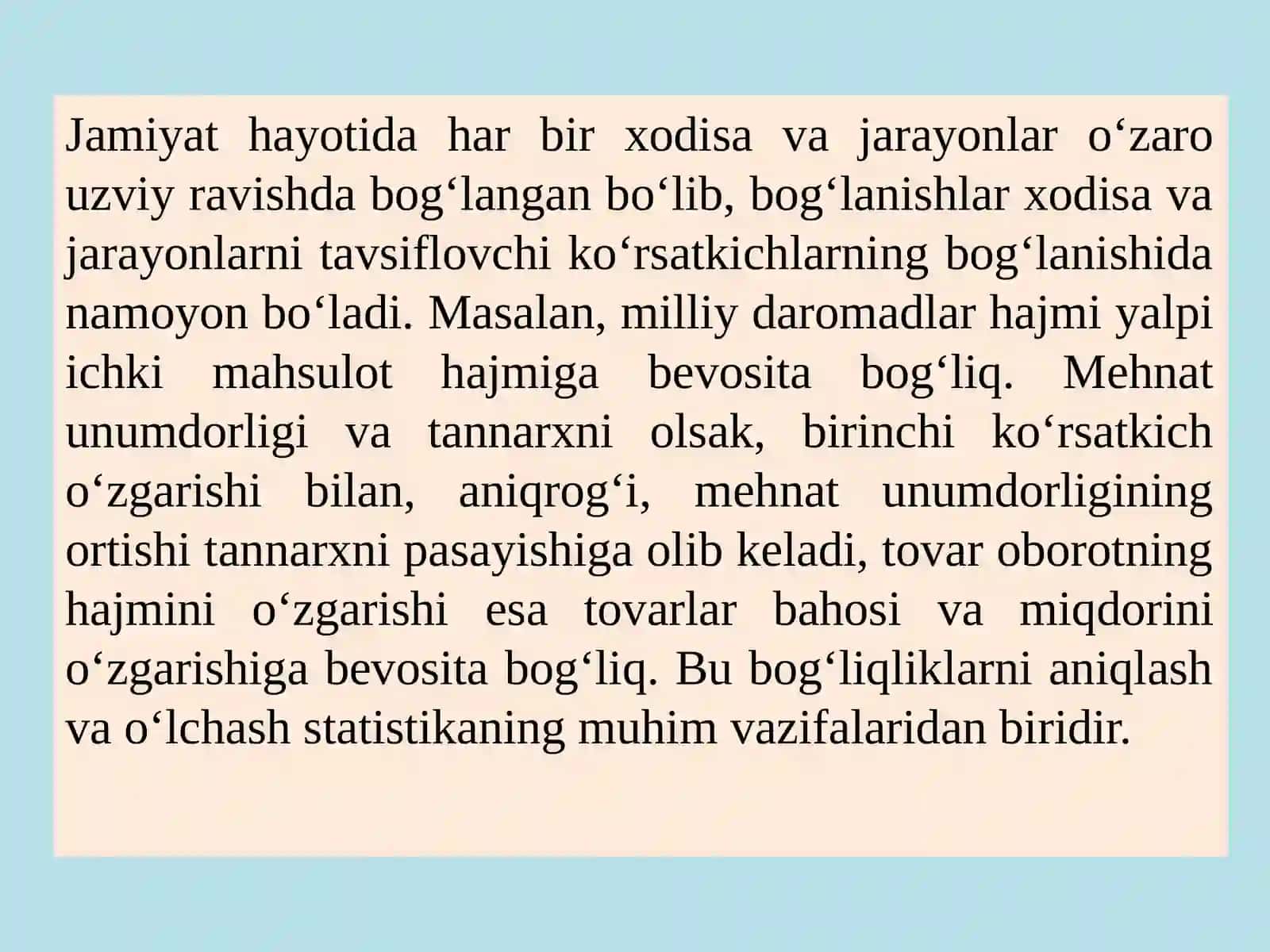 KORRELYATSION VA REGRESSION TAHLIL 2