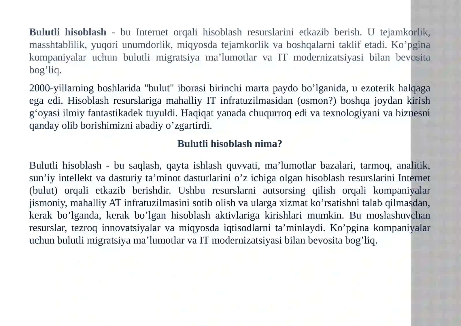 Bulutli hisoblash 2