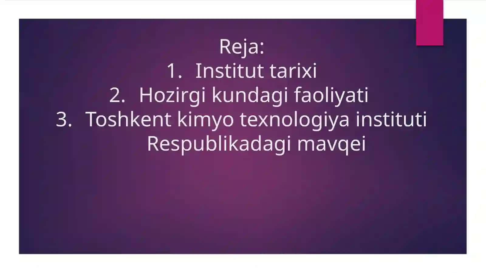 Toshkent kimyo texnologiya instituti haqida ma'lumot 2