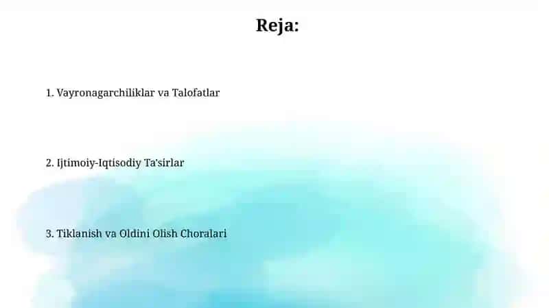 Zilzila oqibatlari 2