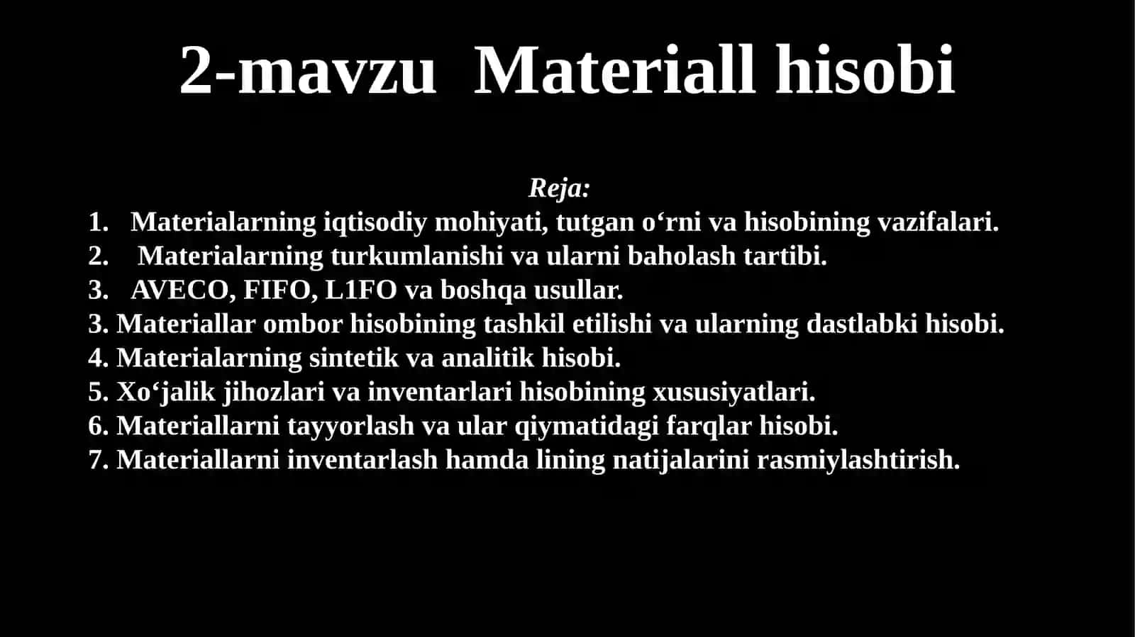 Materiallhisobi 2