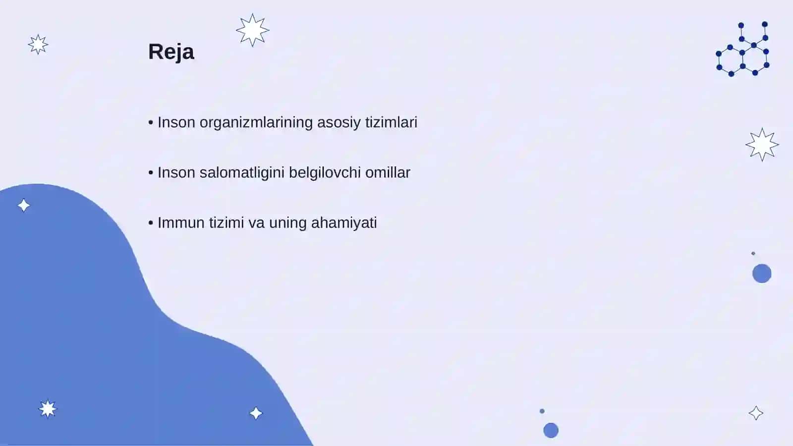 Inson organizmlari va salomatligi 2