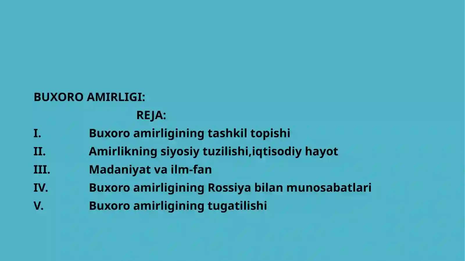 O’ZBEKISTON TARIXI FANIDAN TAQDIMOTI 2