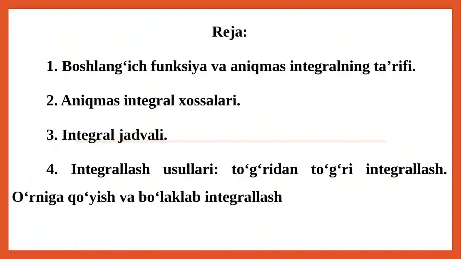 Integralning ta’rifi 2