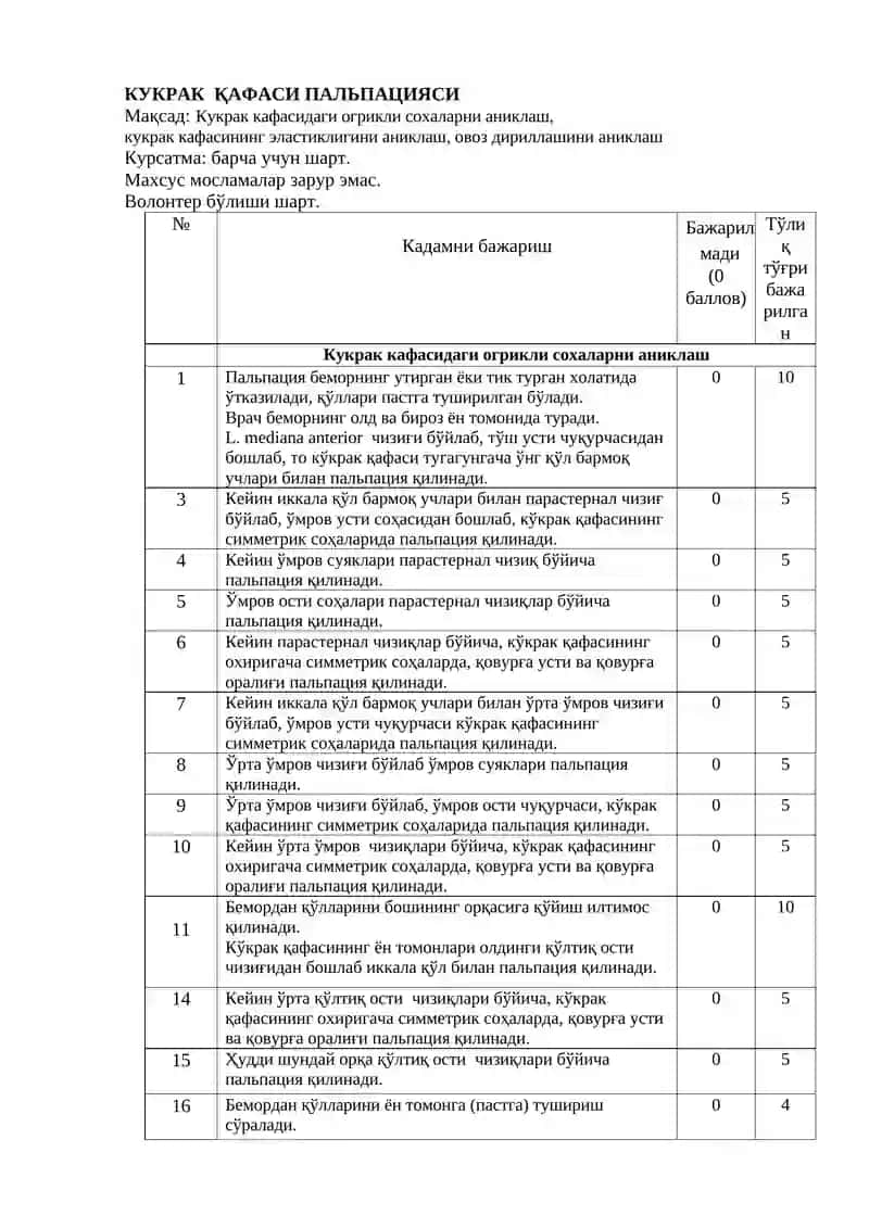 Ички касалликлар пропедевтикаси 2