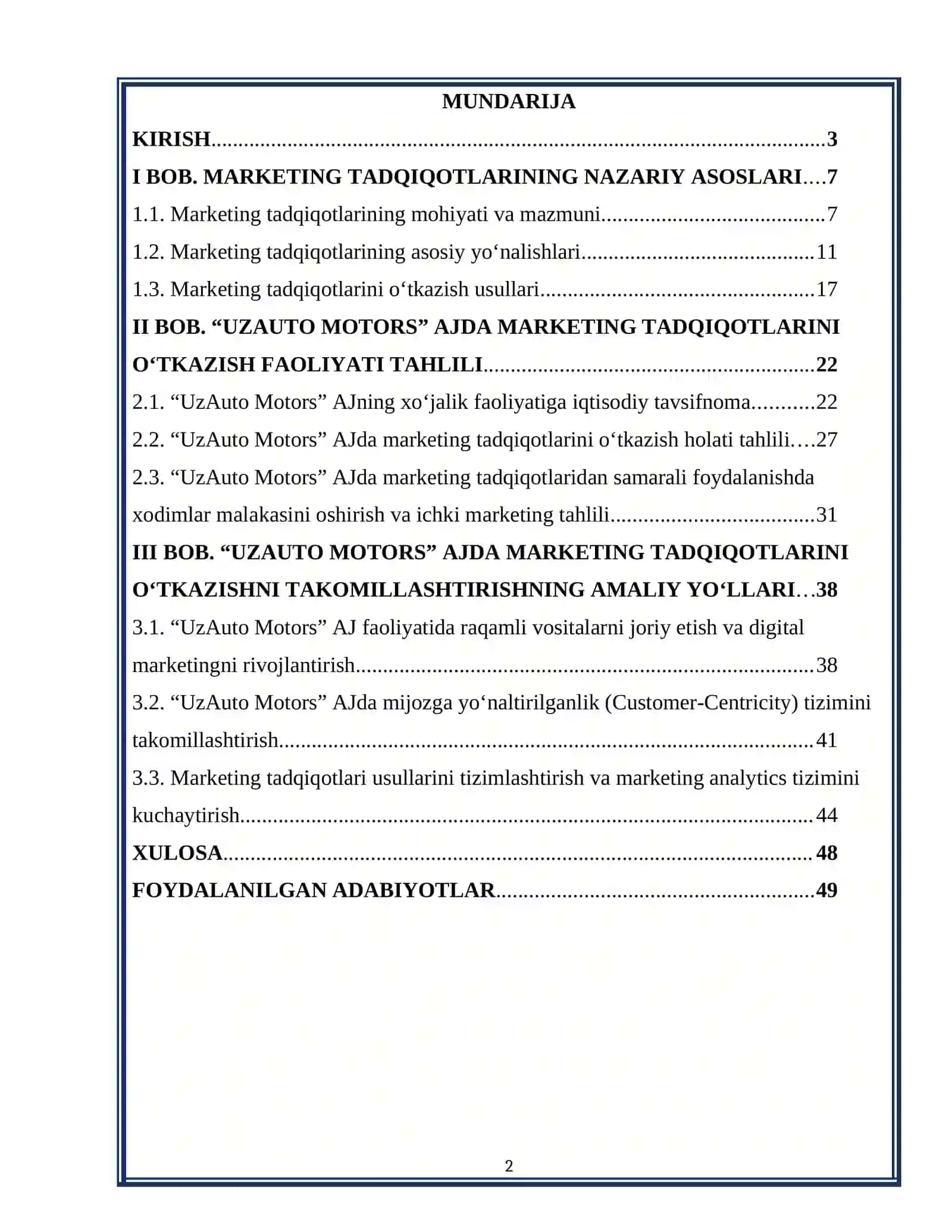 MARKETING TADQIQOTLARINING TURLARI VA USULLARI 2