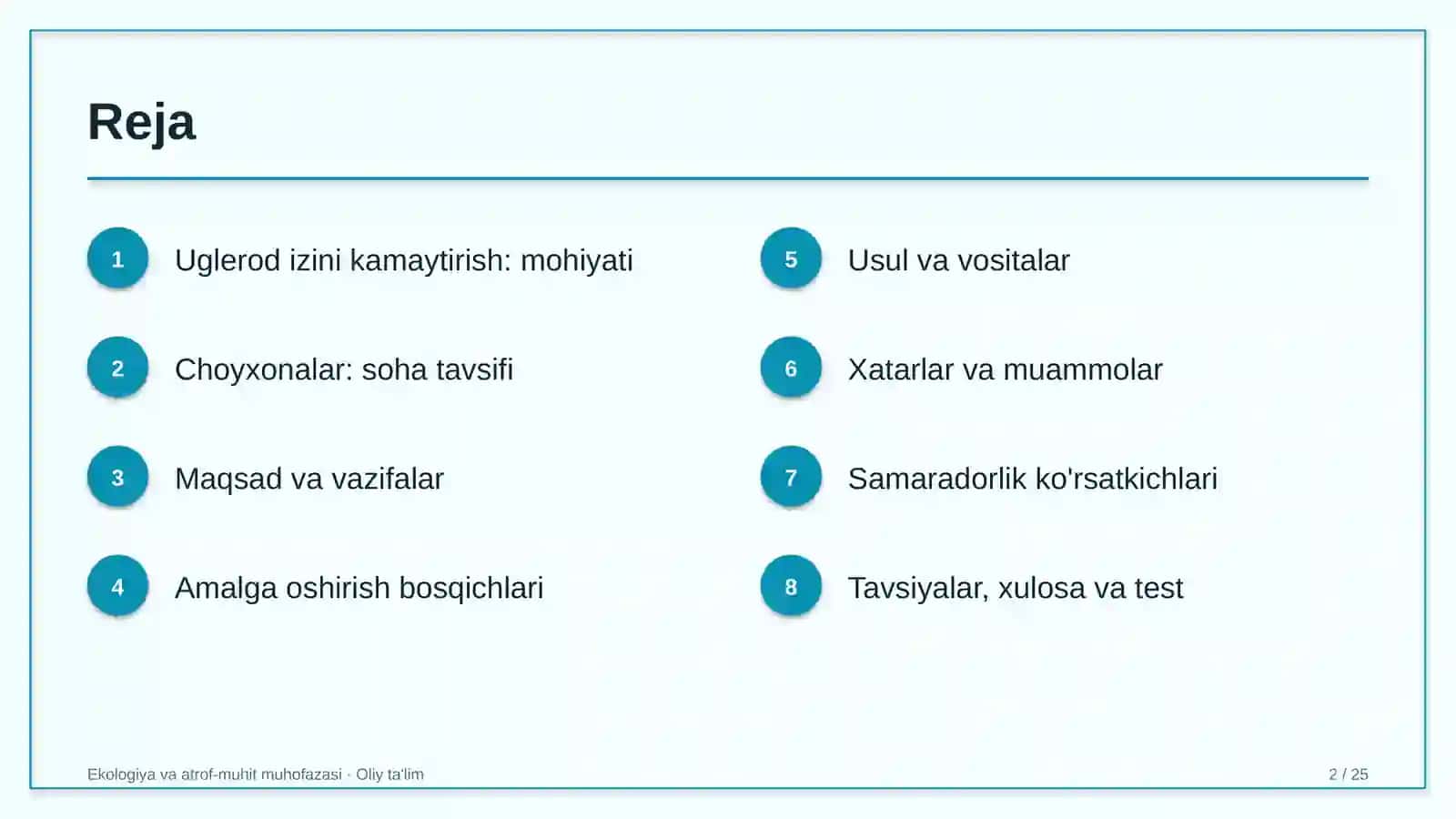 Choyxonalarda uglerod izini kamaytirish 2
