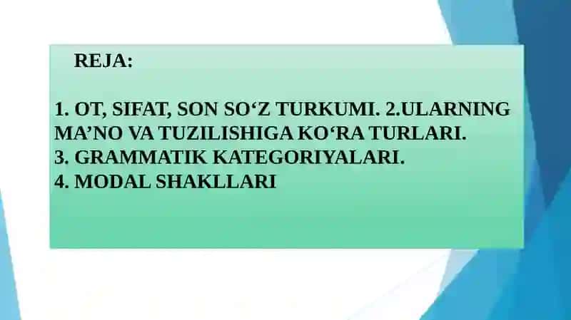 MUSTAQIL SO’Z TURKUMLARI 2