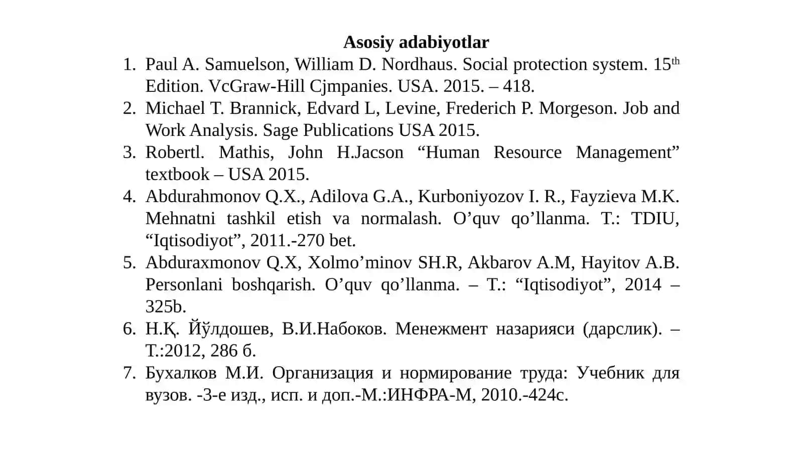 Asosiy adabiyotlar 2
