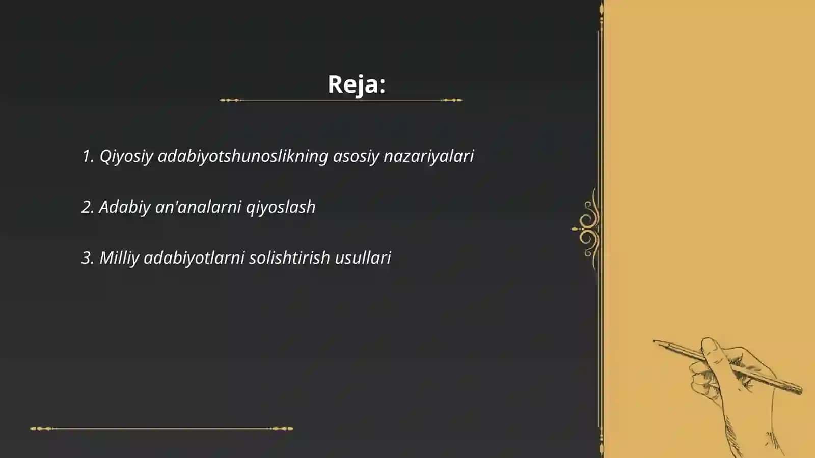 Qiyosiy Adabiyotshunoslik 2