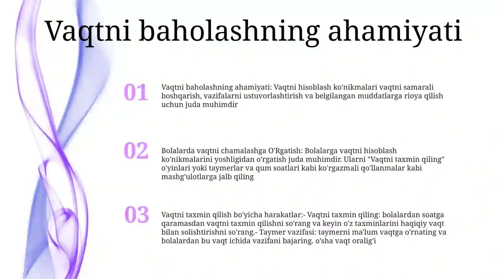Bolalarda Vaqtni Chamalashga O'Rgatish 2