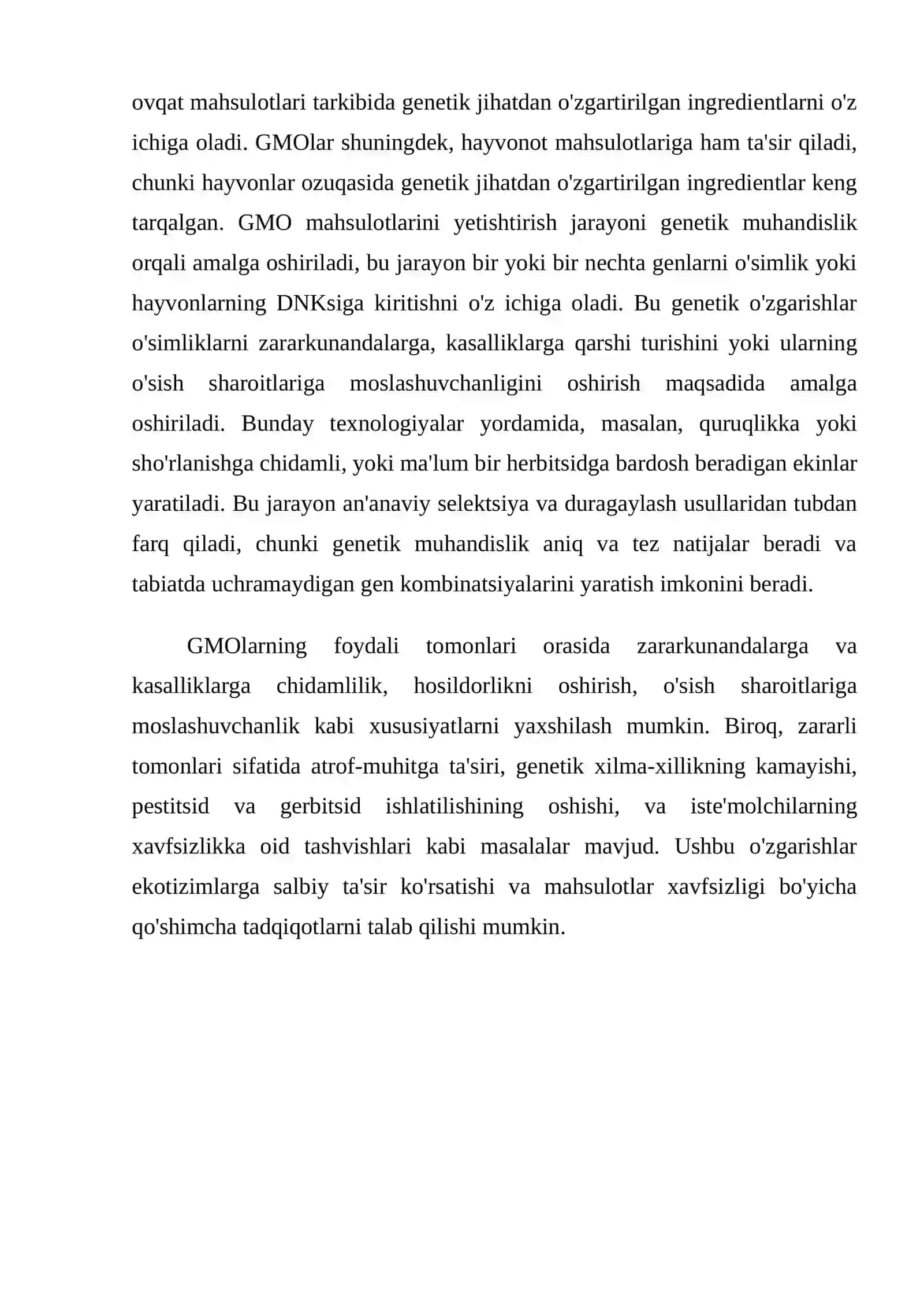 GMO Mahsulotlari Haqida 2