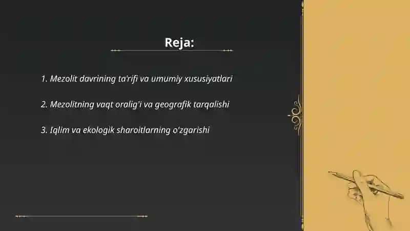 Mezolit davri va uning bosqichlari 2