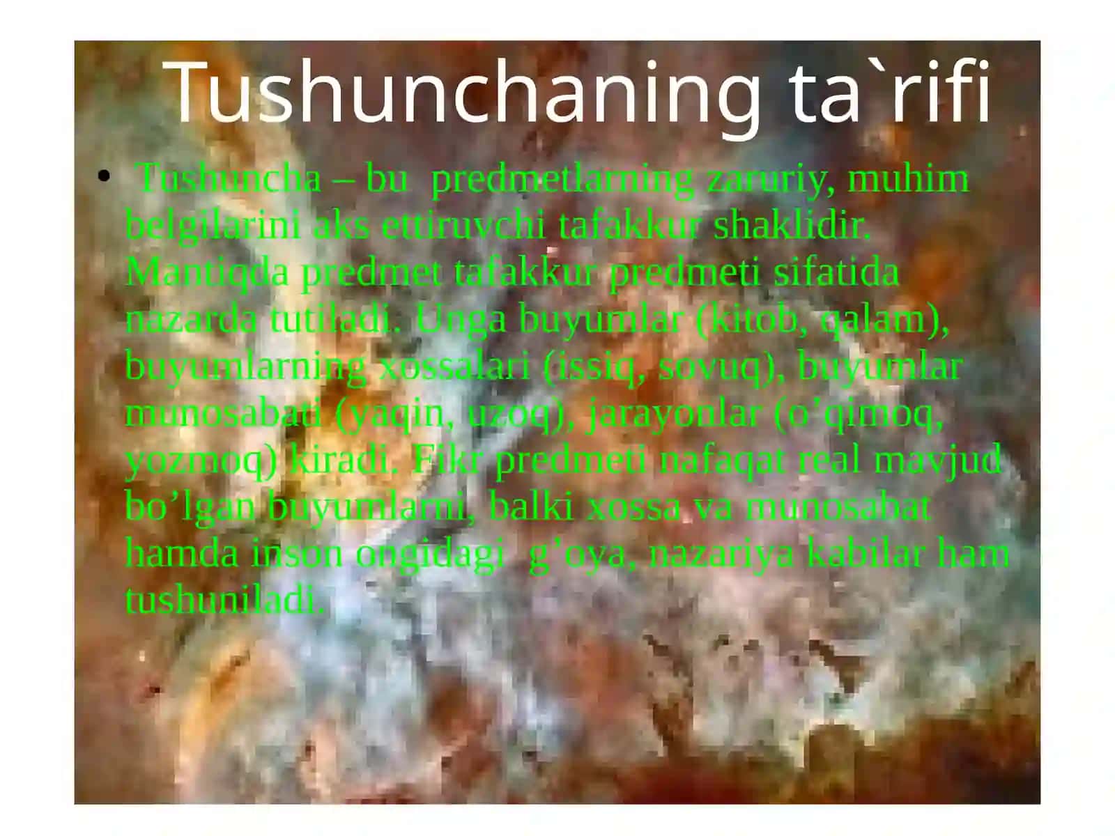 Tushunchalarni bo'lishning maqsadi va tuzilishi 2