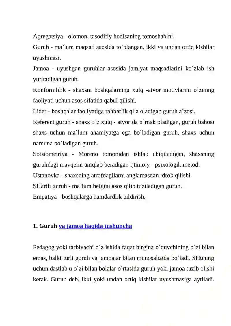 REFERENT GURUHLARNING IJTIMOIY AHAMIYATI 2