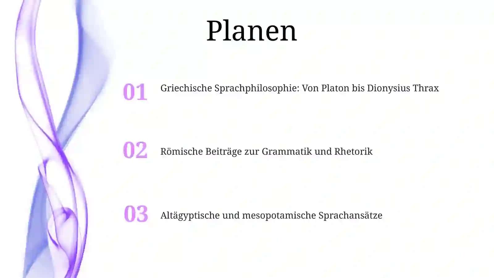 Römische Linguistik: Varro und Priscian 2