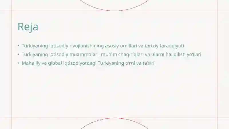 Turkiya davlatini iqtisodiy o’sish 2
