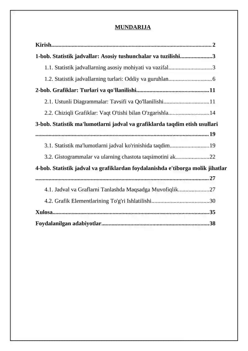 Statistik jadval va grafiklar 2