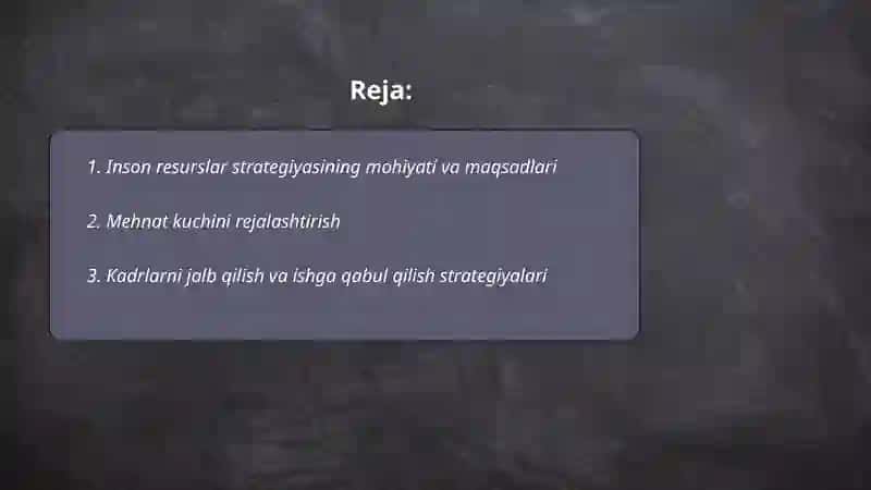 Inson resurslar strategiyasi 2