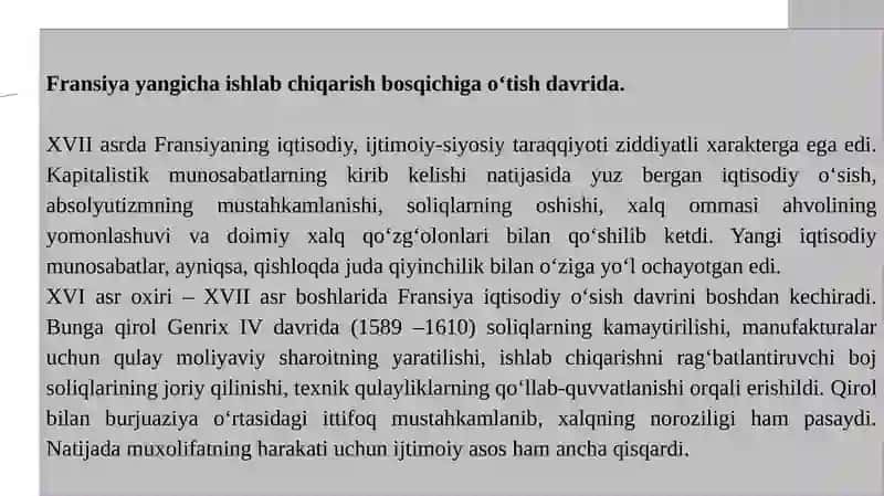 XVIII ASRDAN 1870 YILLARGACHA FRANSIYA 2