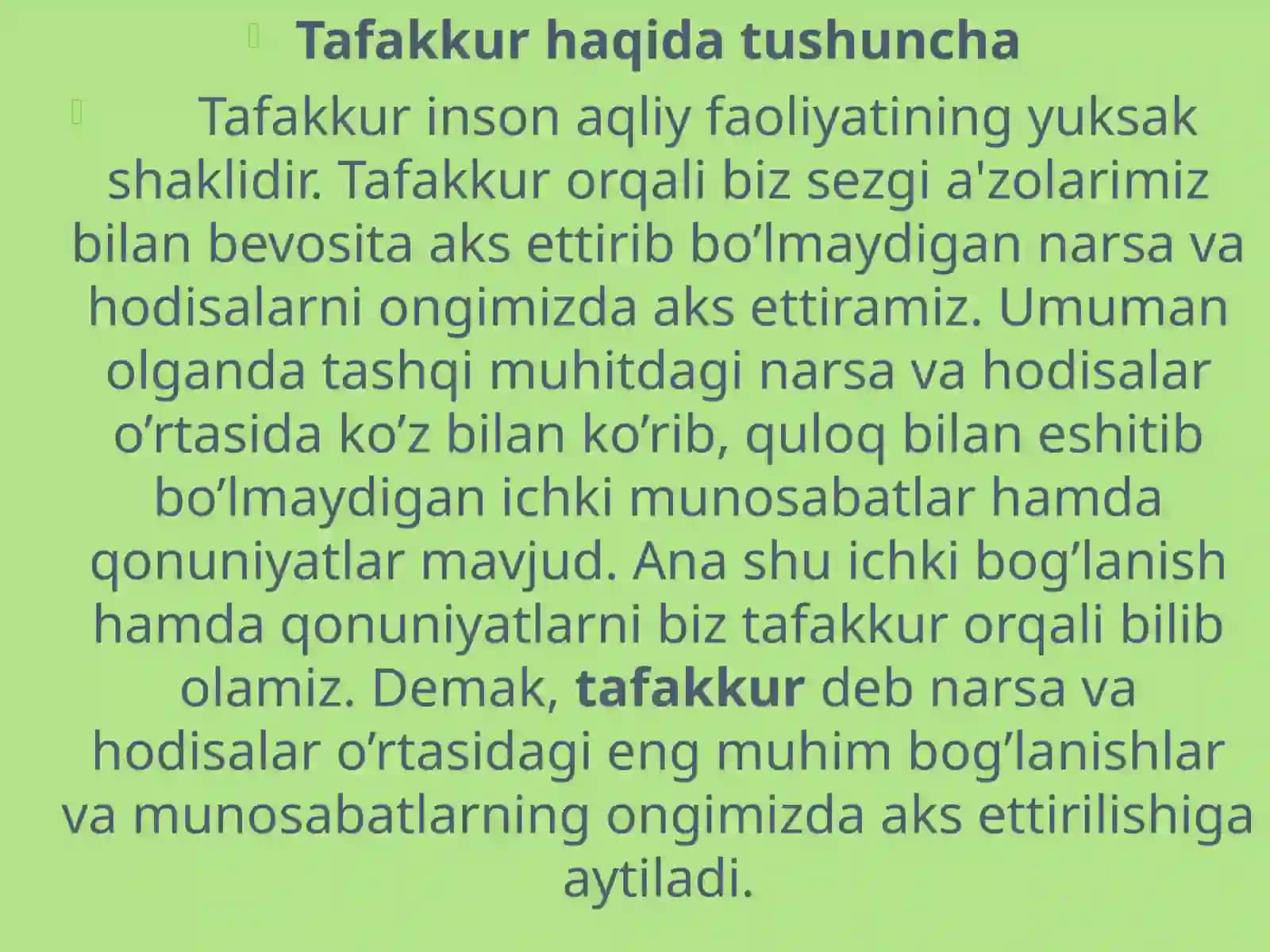 Tafakkur haqida tushuncha 2